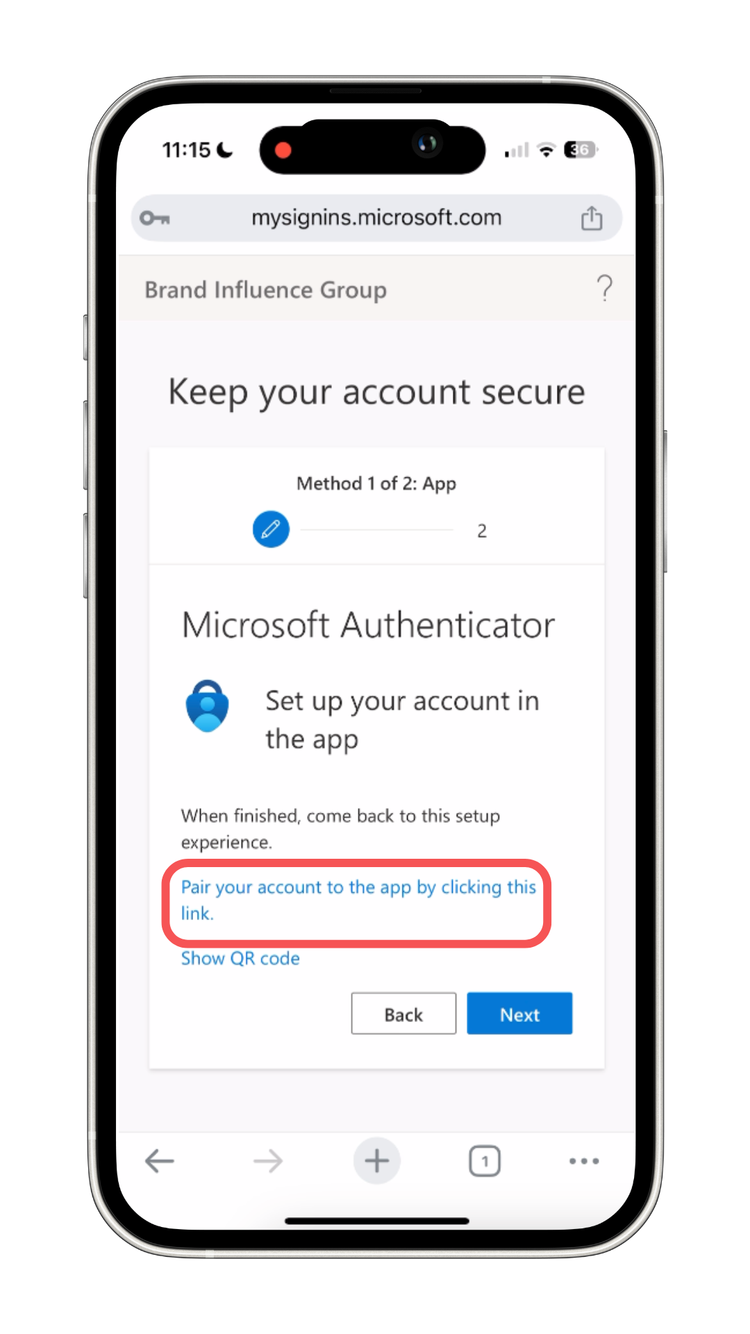 Microsoft Authenticator Install and Set up guide – BIG [Brand Influence ...