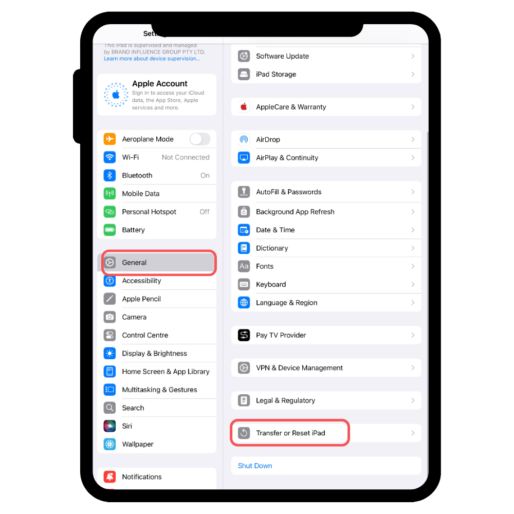How to Reset iPad – BIG [Brand Influence Group]